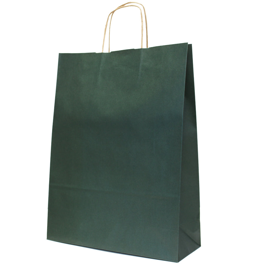 Sacos Asa Torcida Kraft Natural 90g - Verde