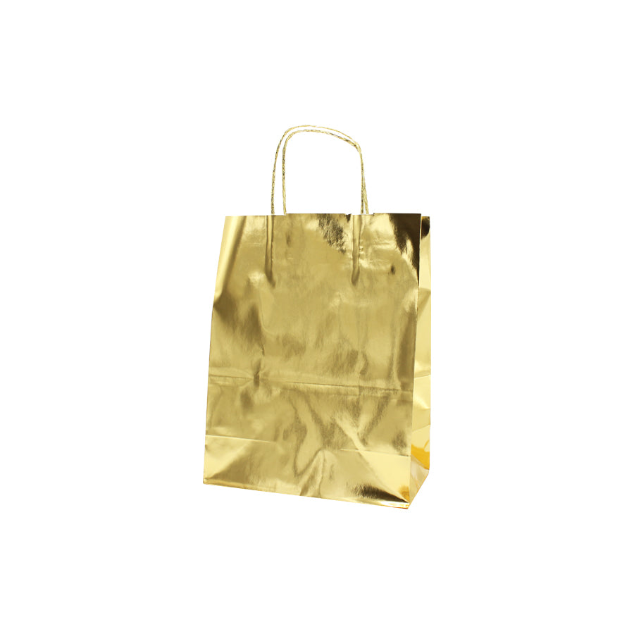 Metallic Twisted Handle Bags 130g - Gold