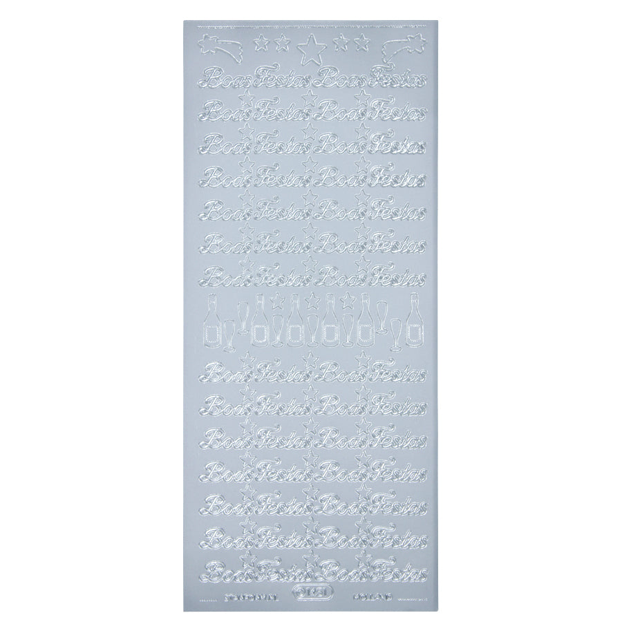 Blister with Decorative Stickers - Silver