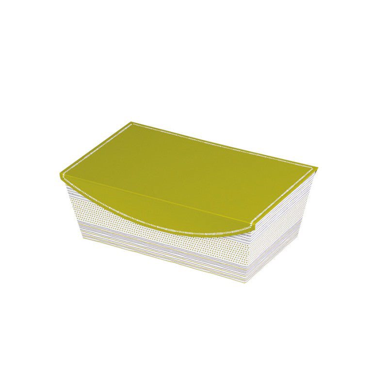 Coffret Retangular com Iman - Verde, Cinza e Branco