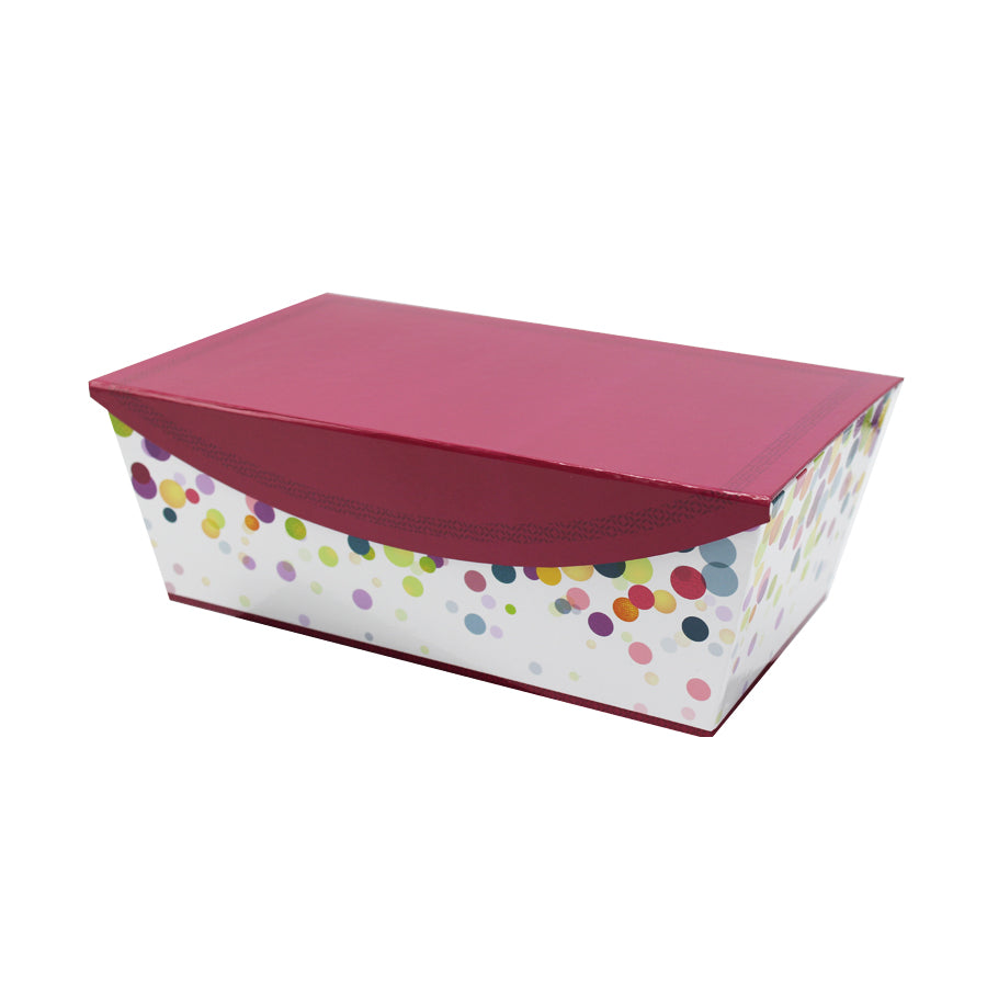 Coffret Retangular com Iman - Multicor - "Bolinhas Coloridas"