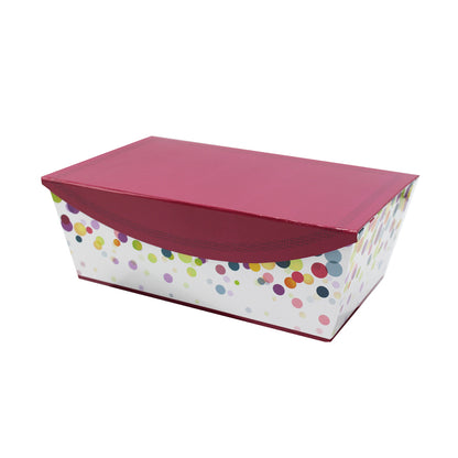 Coffret Retangular com Iman - Multicor - "Bolinhas Coloridas"