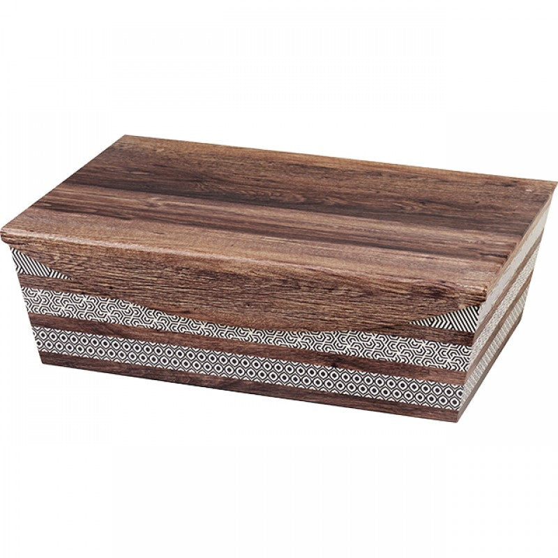 Rectangular Box with Magnet - Brown - "Wood"