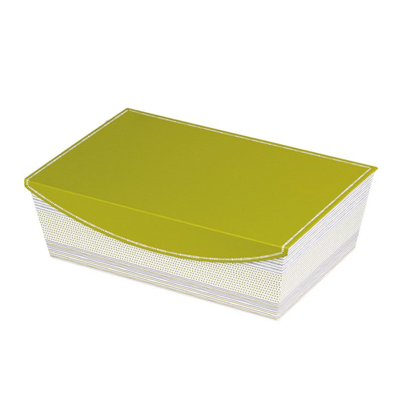 Coffret Retangular com Iman - Verde, Cinza e Branco