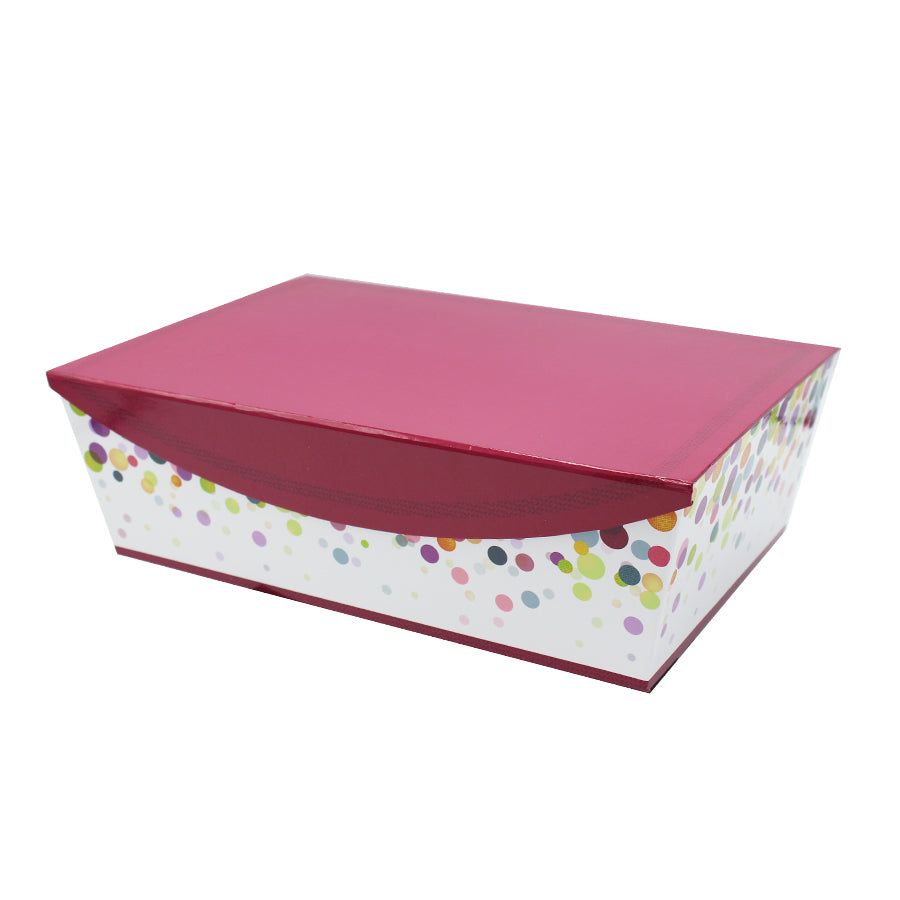 Coffret Retangular com Iman - Multicor - "Bolinhas Coloridas"