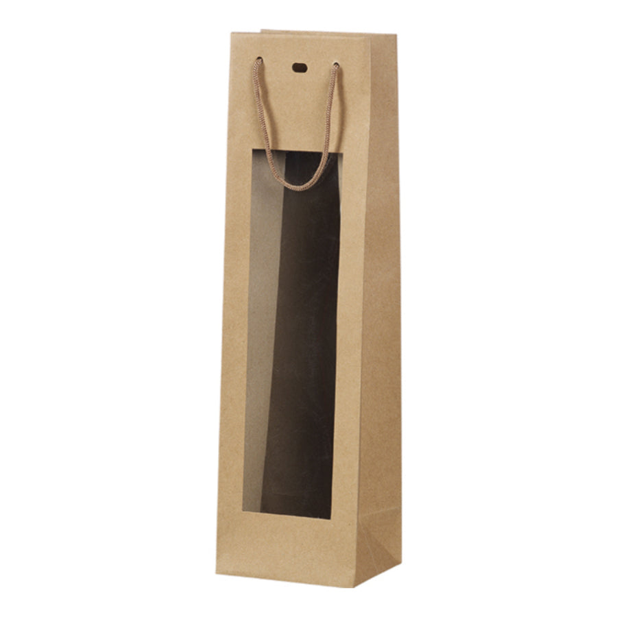 Sacos de Papel para Garrafa com Janela - Kraft