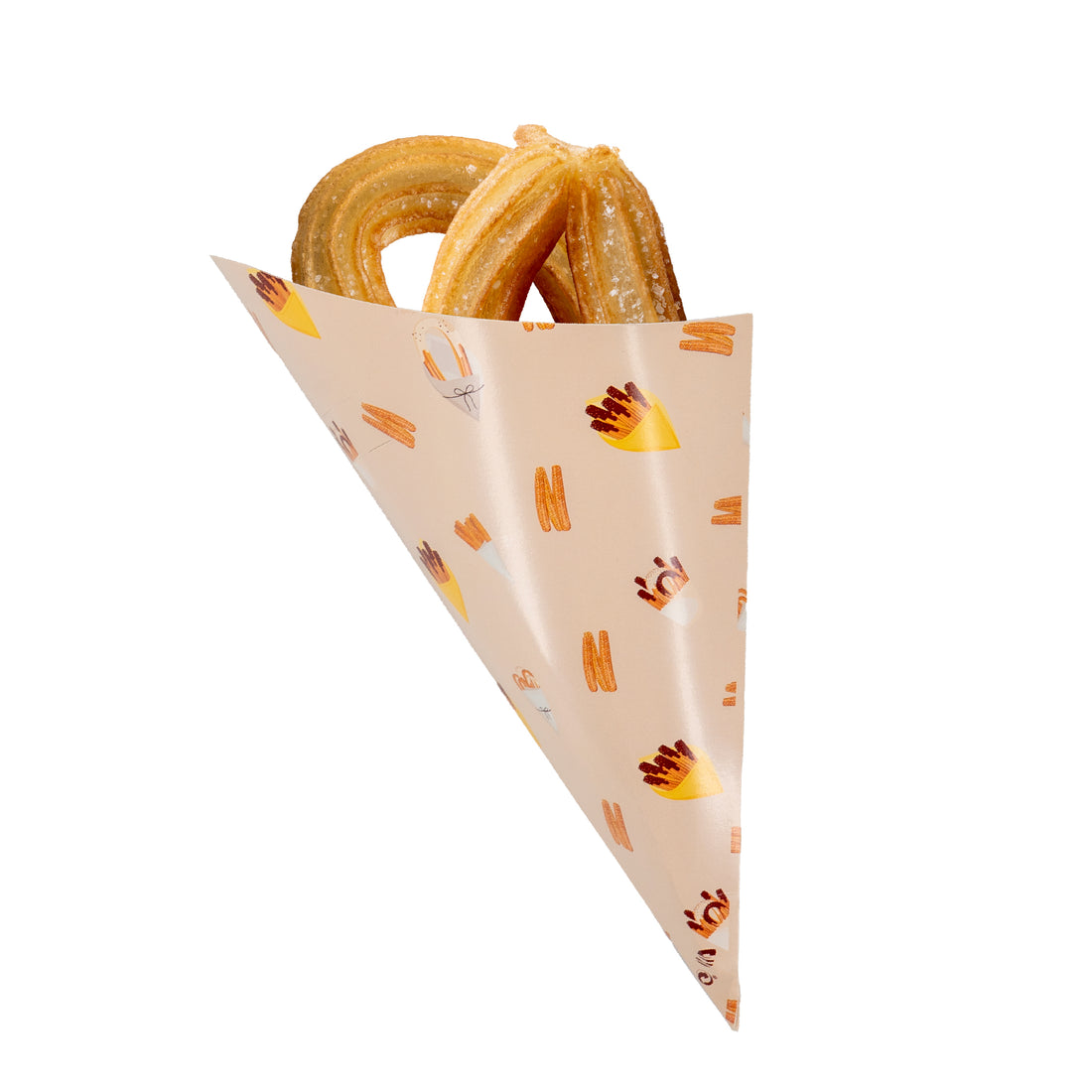 Cones Churros em Cartolina 250 g - Plastificado Mate - "Pequenas Tentações"