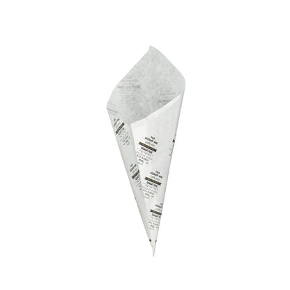 Cono de papel antigrasa de 60 g - Blanco y Negro - "Buen Apetito"