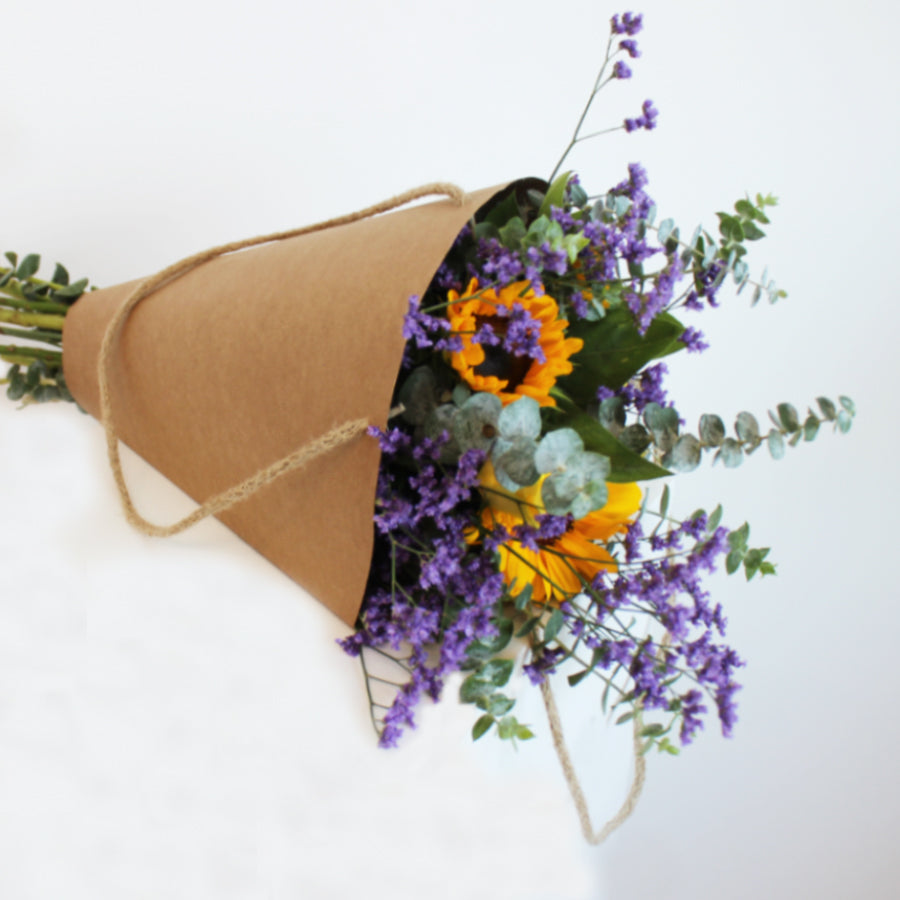 Paper Cones with String for Flowers - Kraft
