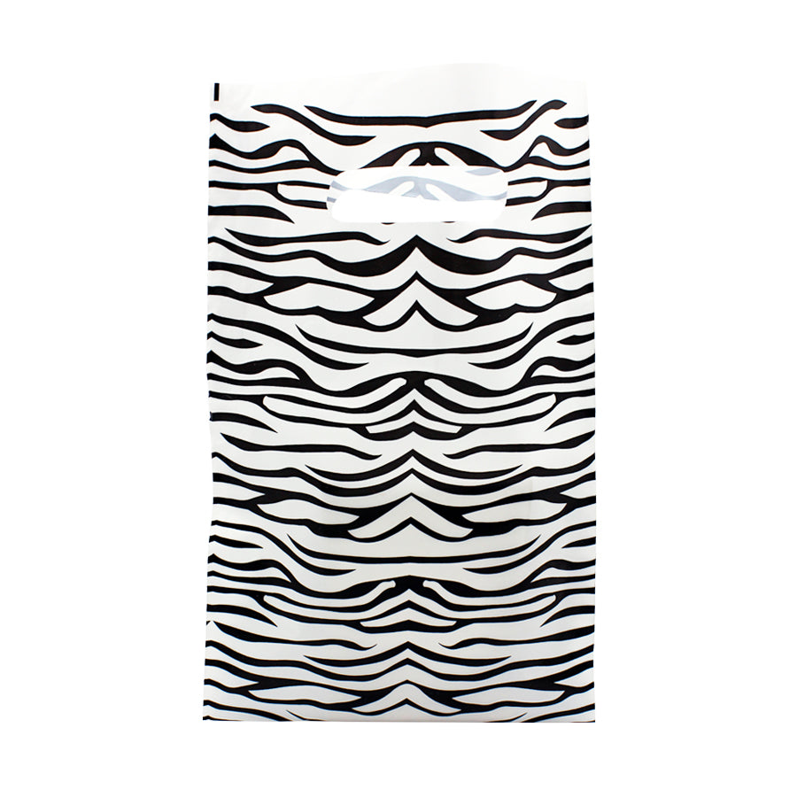 Bean-Cut Plastic Bags - Black and White - "Fantasy"
