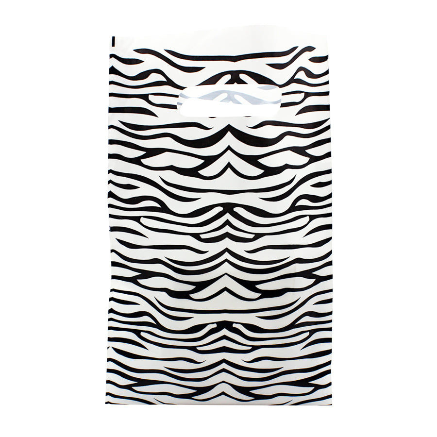 Bean-Cut Plastic Bags - Black and White - "Fantasy"