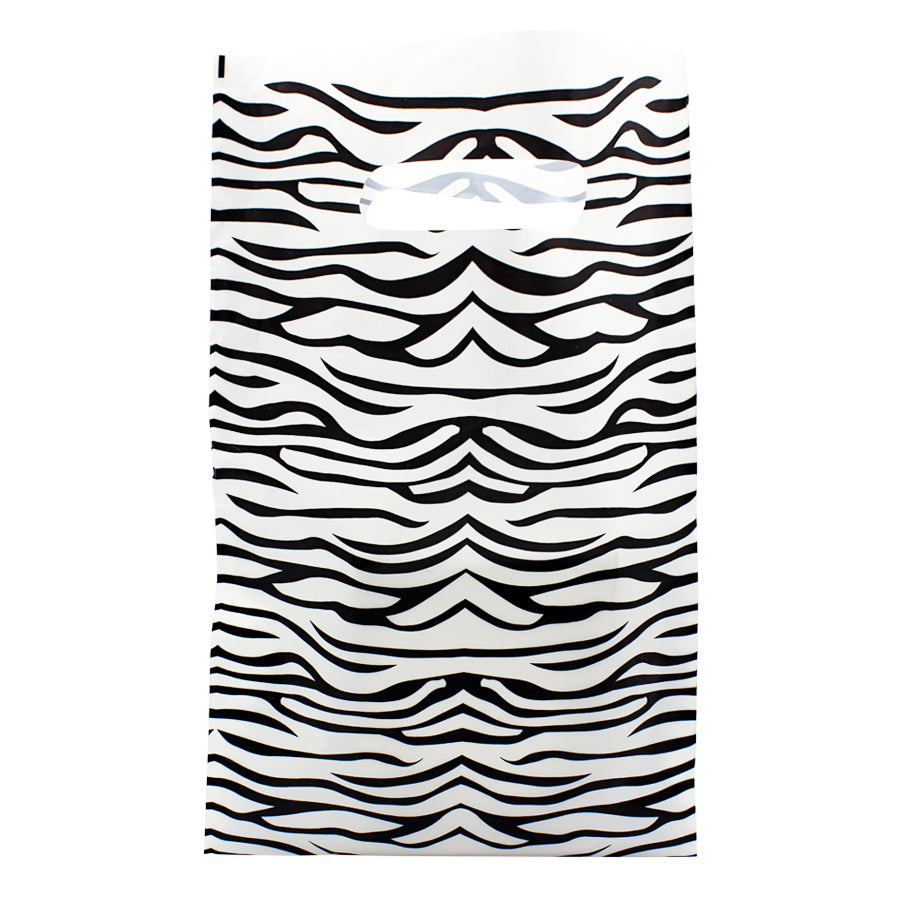 Bean-Cut Plastic Bags - Black and White - "Fantasy"
