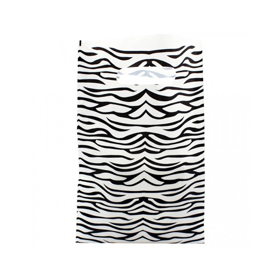 Bean-Cut Plastic Bags - Black and White - "Fantasy"