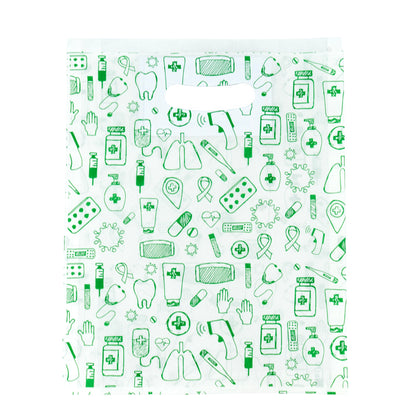 Sacos Corte Feijão Kraft Natural 40g - Branco e Verde - "Genérico Farmácia"