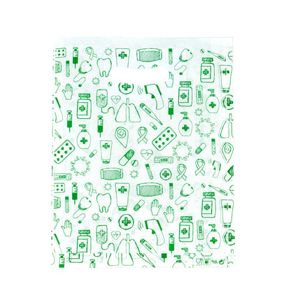 Sacos Corte Feijão Kraft Natural 40g - Branco e Verde - "Genérico Farmácia"