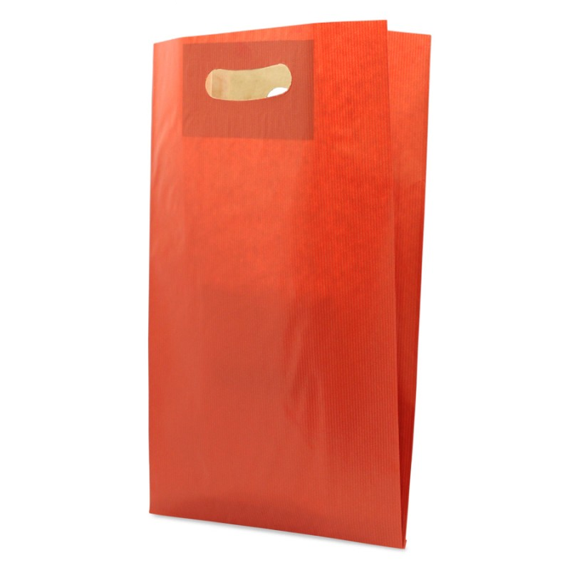 Sacos Corte Feijão Kraft Natural 60g - Vermelho