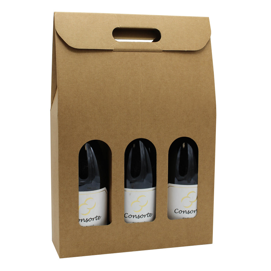 Caixas com Janela para Garrafas - Kraft