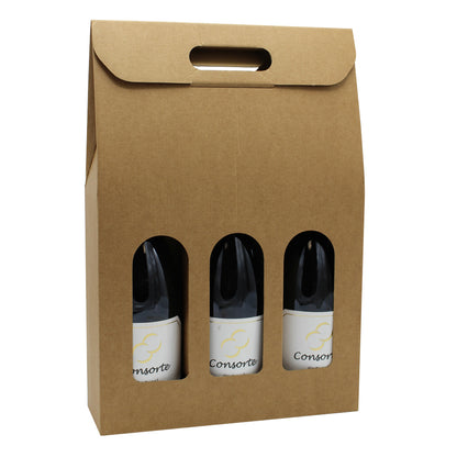 Caixas com Janela para Garrafas - Kraft