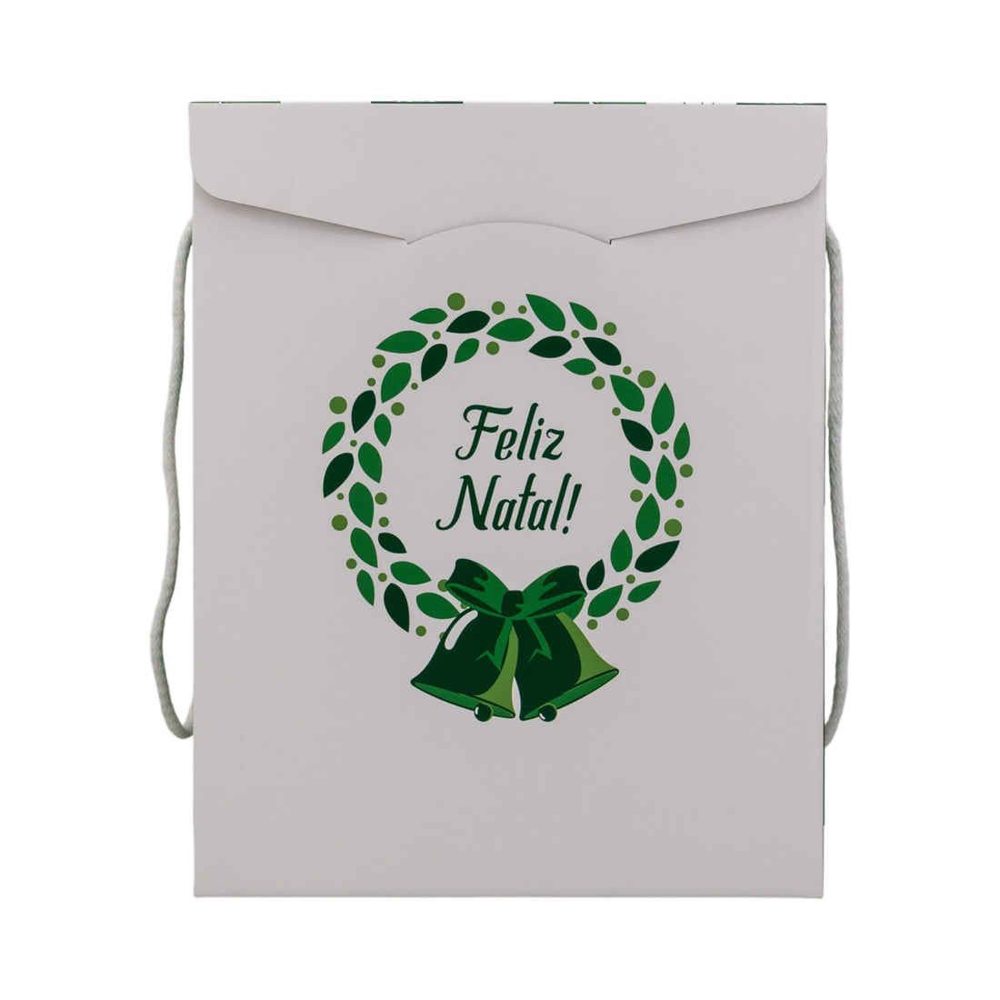 Caixas com Cordão - Verde e Branco - "Bosque Inverno"
