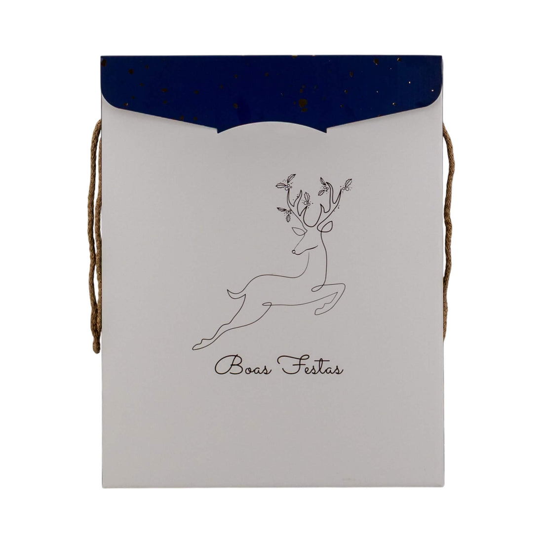 Caixas Segreto com Cordão - Azul, Dourado e Branco - "Noite Feliz"