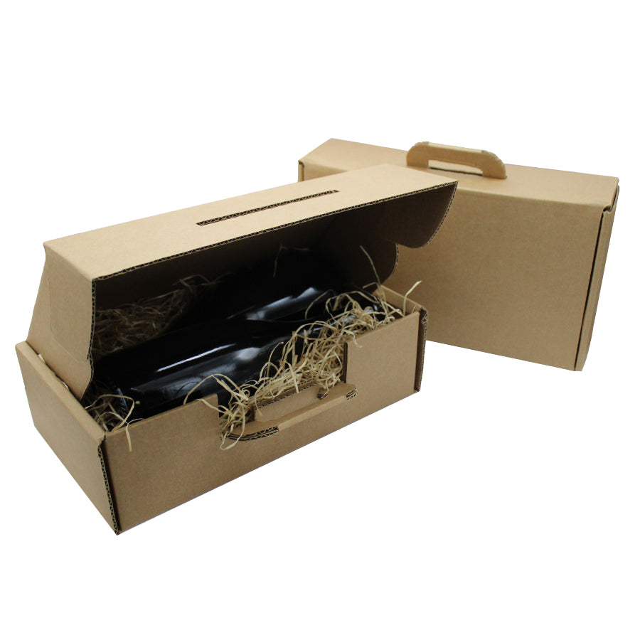 Caja Maleta de Cartón con Asa - Kraft