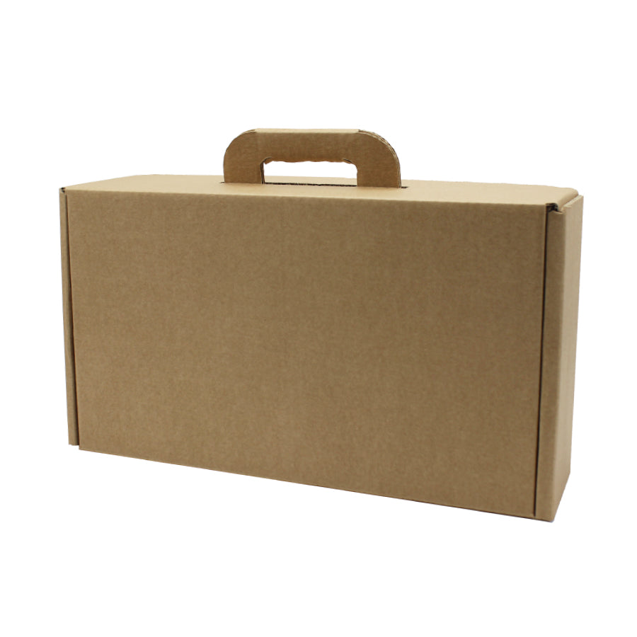 Caja Maleta de Cartón con Asa - Kraft