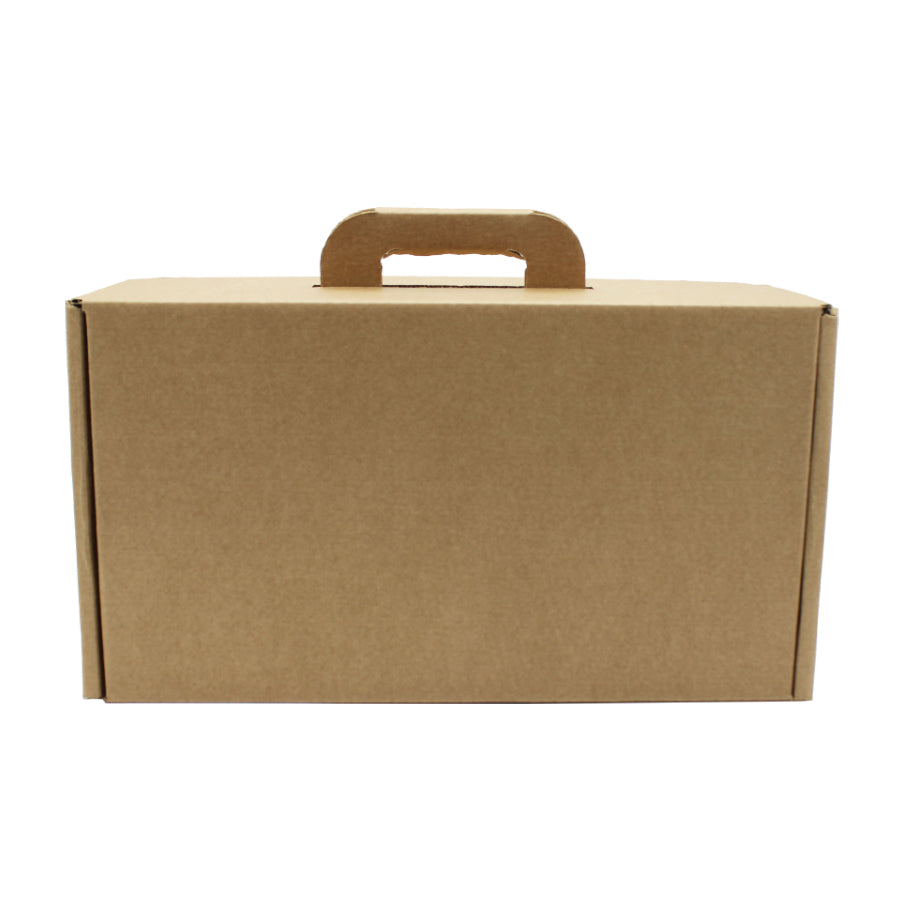 Caja Maleta de Cartón con Asa - Kraft