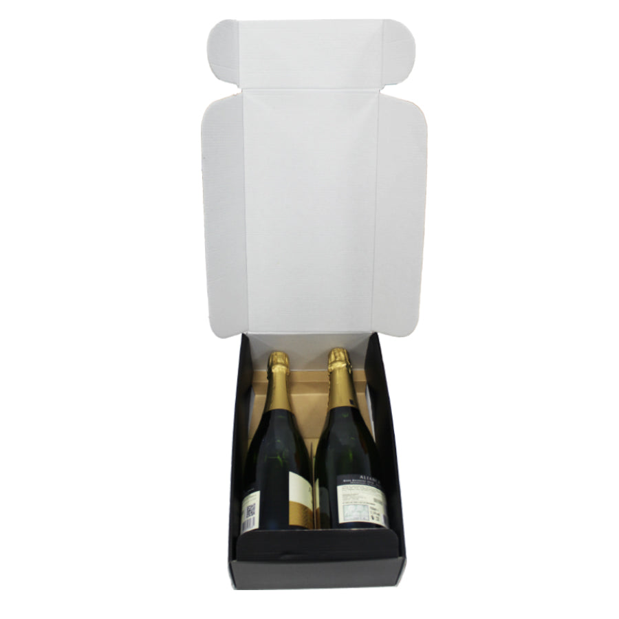 Caixas Cantinetta para Garrafas - Preto - "Kraft"