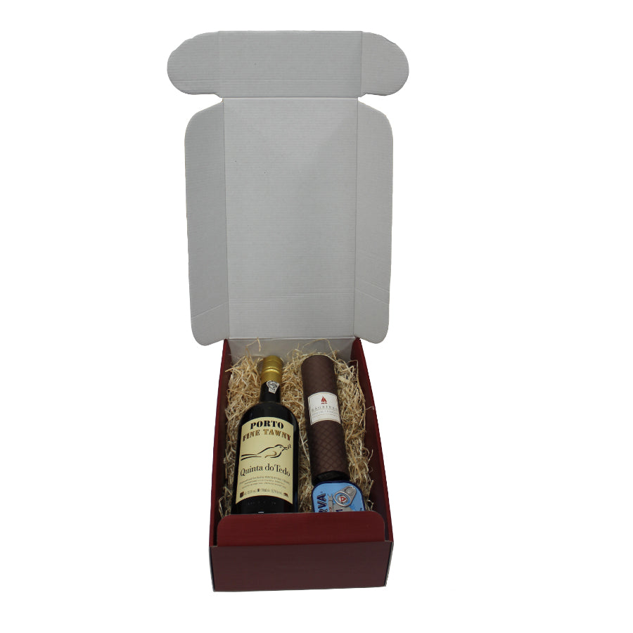 Caixas Cantinetta com Interior Branco para Garrafas - Plastificado Gofrado - Bordeaux