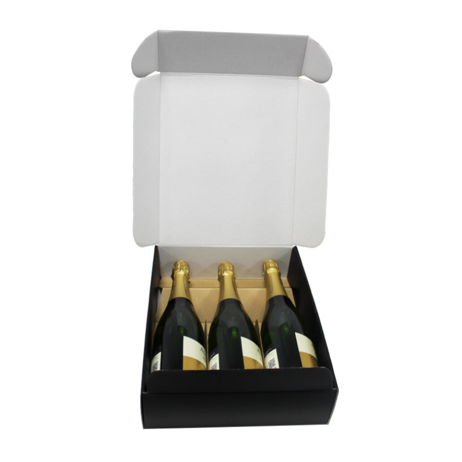 Caixas Cantinetta para Garrafas - Preto - "Kraft"