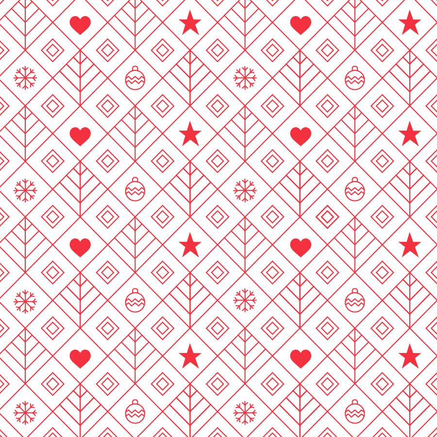 Caixas Cubo com Cordão - Vermelho - "Natal"