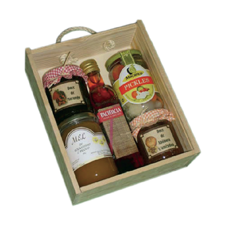 Caixas Gourmet Grande com Pega - Madeira