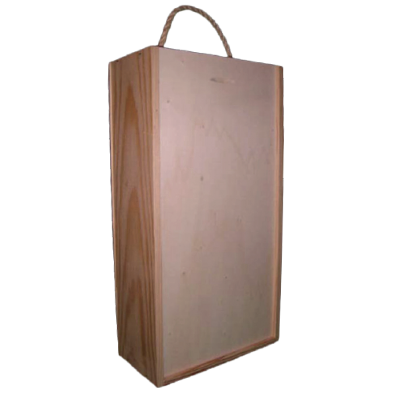 Caja con tapa para botellas - Madera