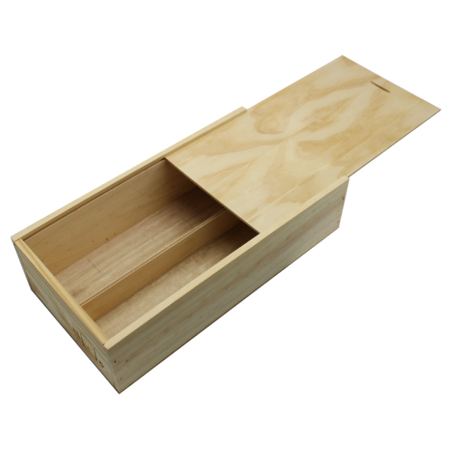 Caja con tapa para botellas - Madera