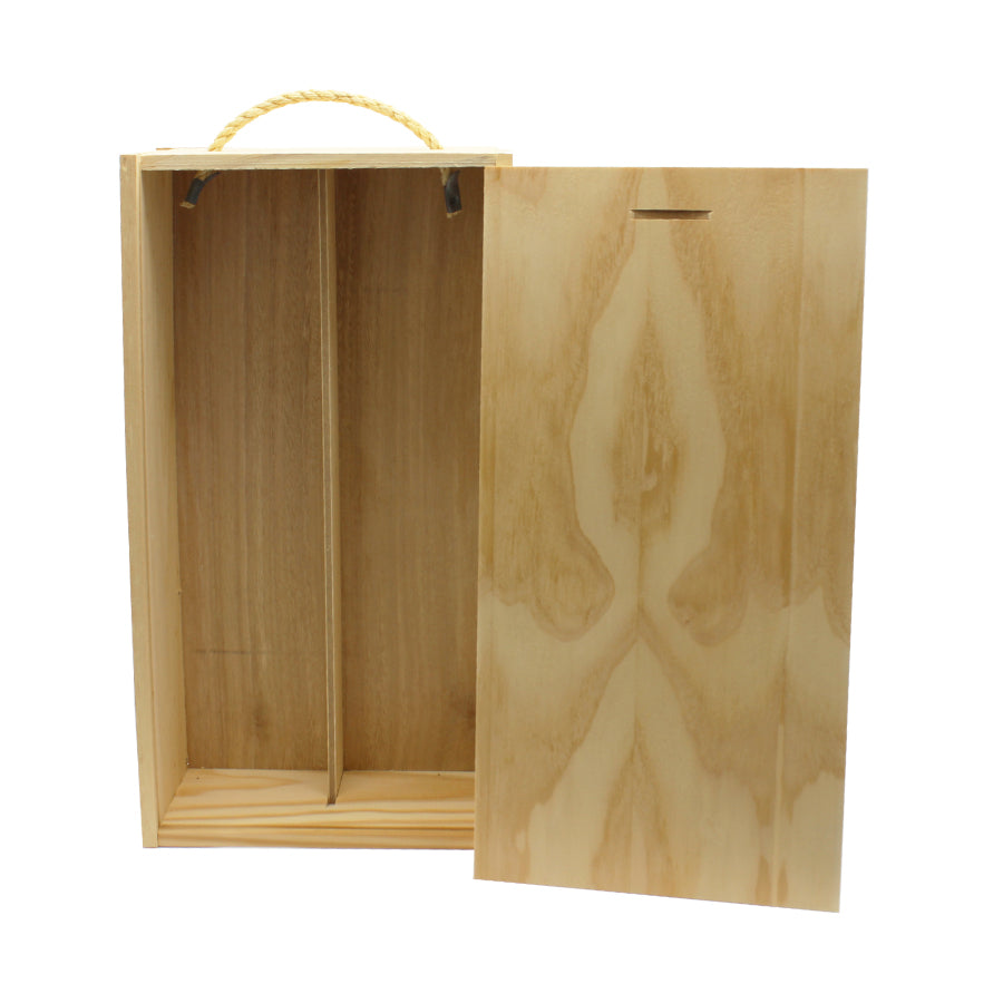 Caja con tapa para botellas - Madera