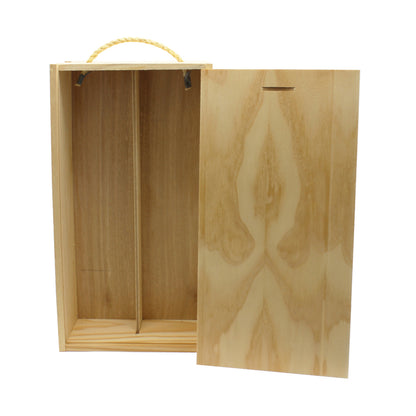 Caja con tapa para botellas - Madera
