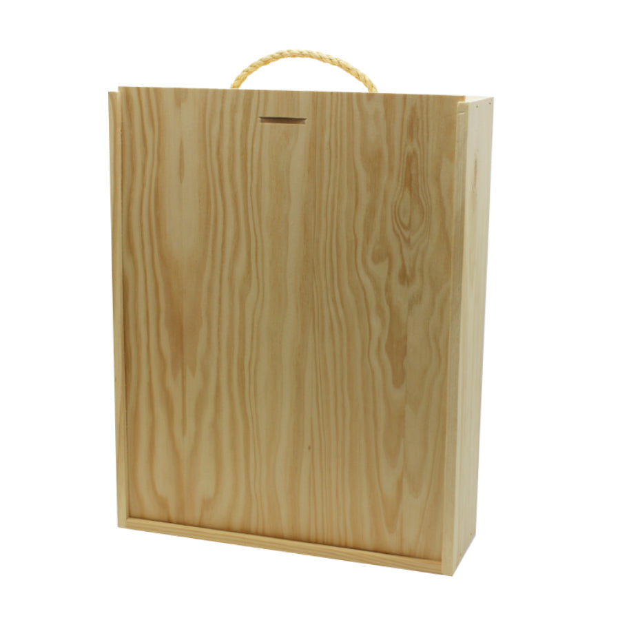 Caja con tapa para botellas - Madera