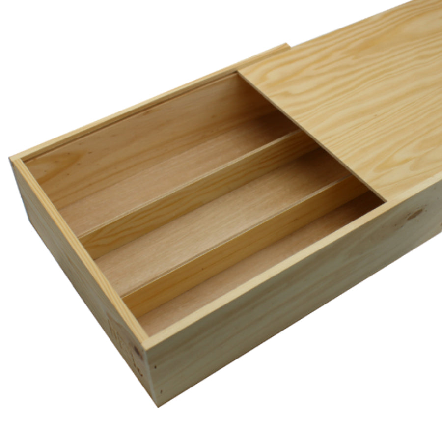 Caja con tapa para botellas - Madera