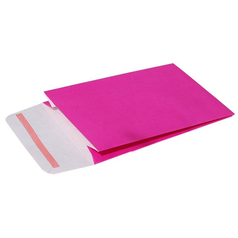 Envelopes de Papel Kraft Branco com Pala Adesiva - Rosa