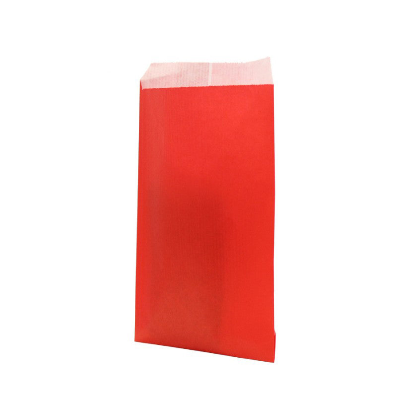 Envelopes de Papel Kraft Branco - Vermelho