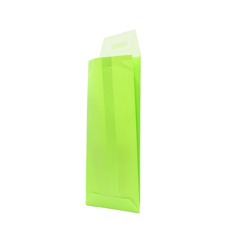 White Kraft Paper Envelopes with Self-Adhesive Flap - Green