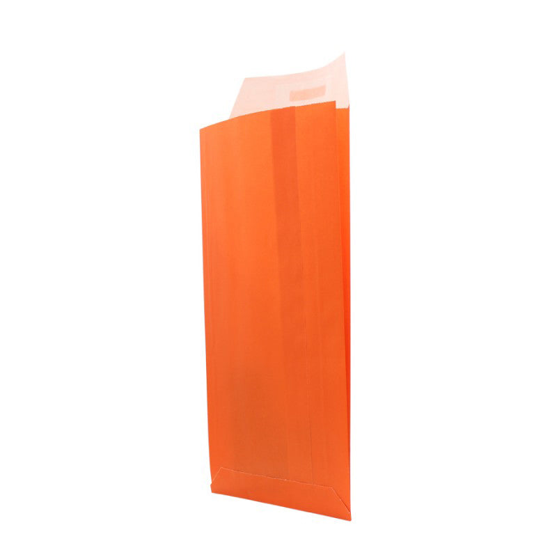 Envelopes de Papel Kraft Branco com Pala Adesiva - Laranja