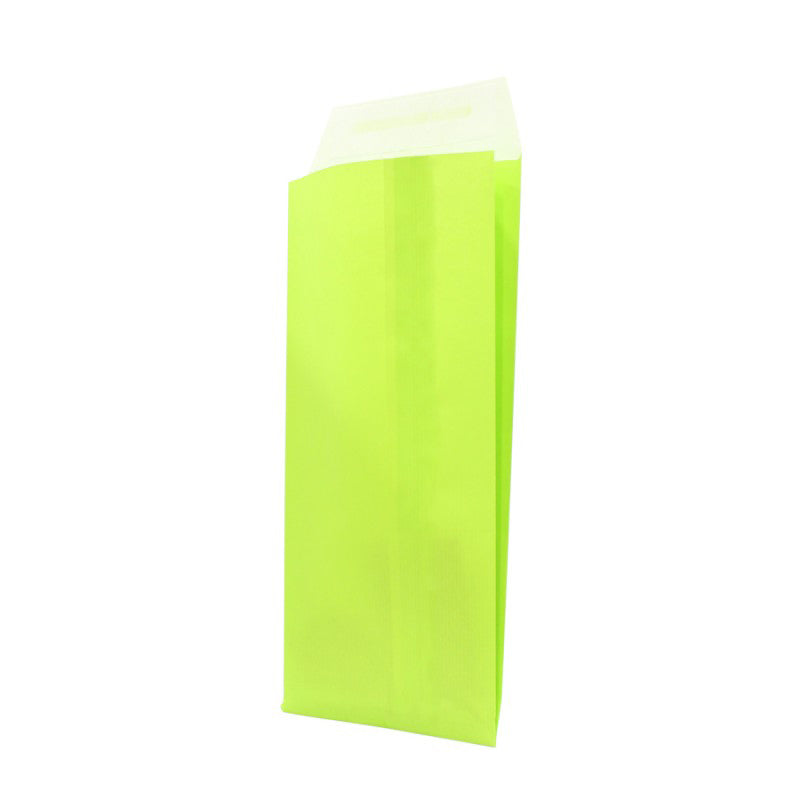 White Kraft Paper Envelopes with Self-Adhesive Flap - Green