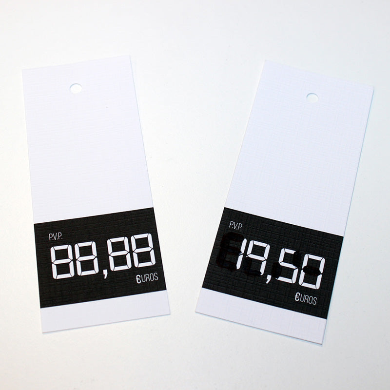 White Price Tag with Hole