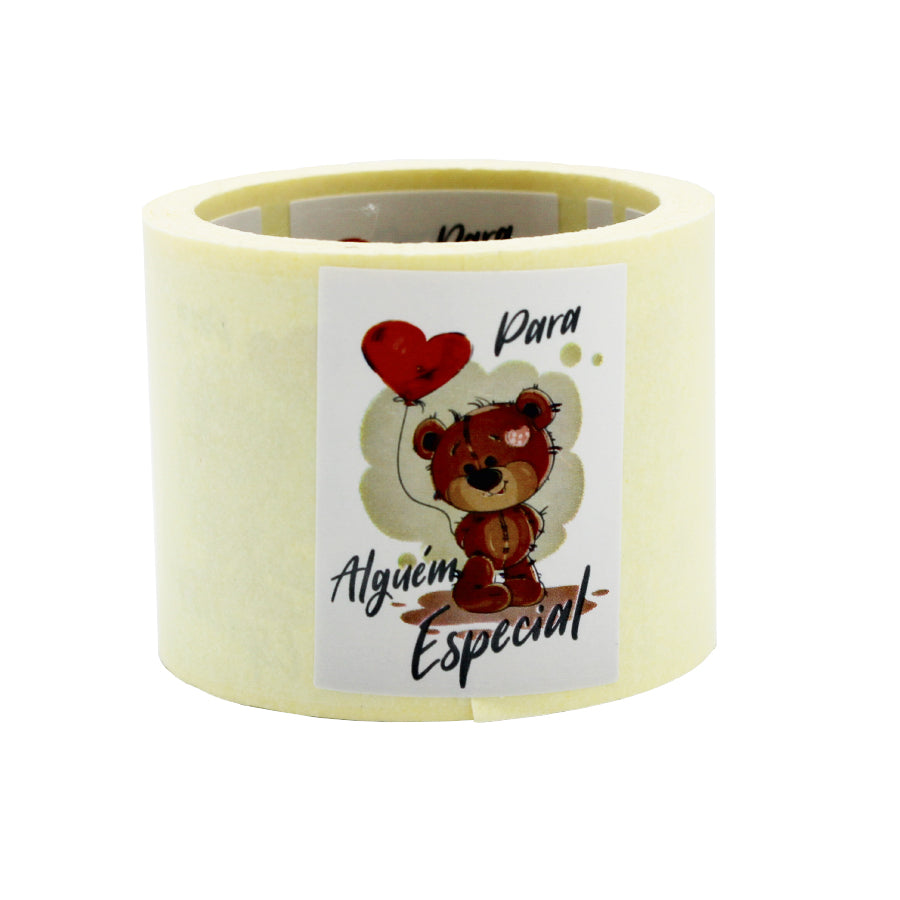 Etiqueta Autocolante Vertical - Multicor - "Para Alguém Especial/Urso"