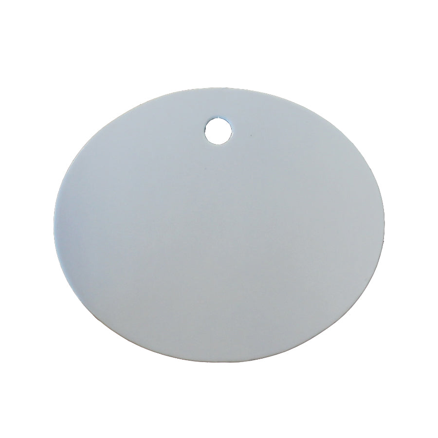 Etiqueta em Cartolina Oval com Furo - Branco
