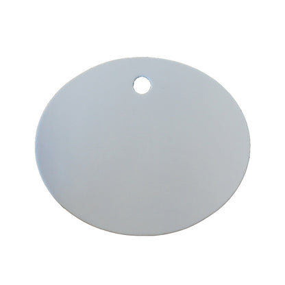 Etiqueta em Cartolina Oval com Furo - Branco