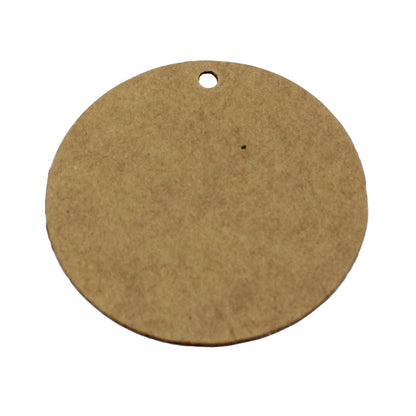 Etiqueta em Cartolina Oval com Furo - Kraft