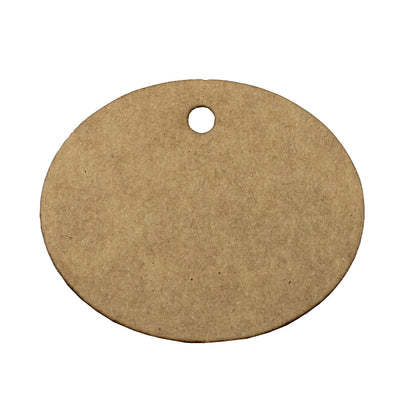 Etiqueta em Cartolina Oval com Furo - Kraft