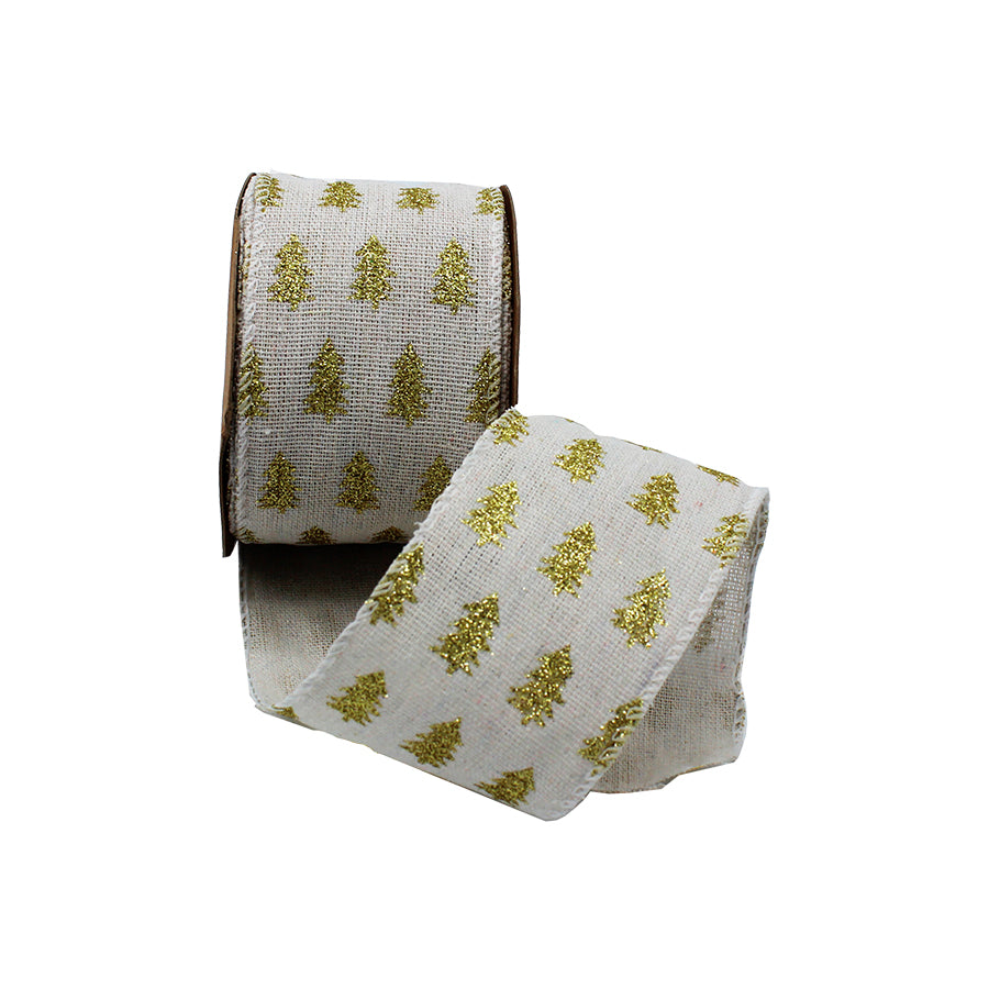 Knight Wired Ribbon - White